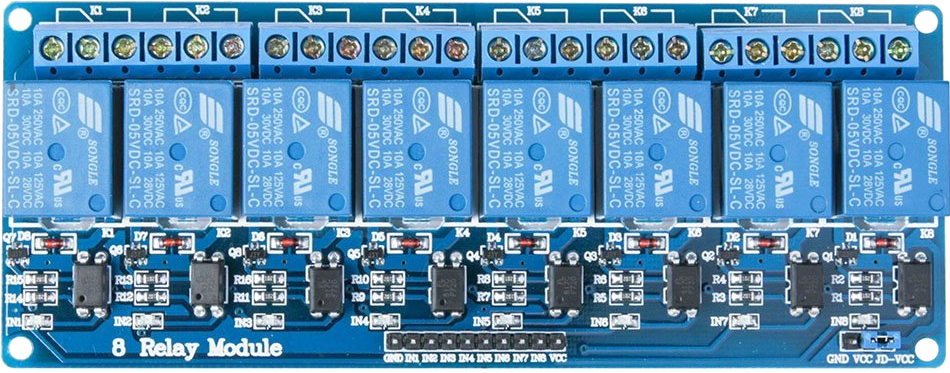 Elegoo 8 Channel DC 5V Relay Module with Optocoupler
