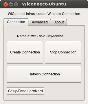 Wiconnect Connect Tab, updated with correct ssid name