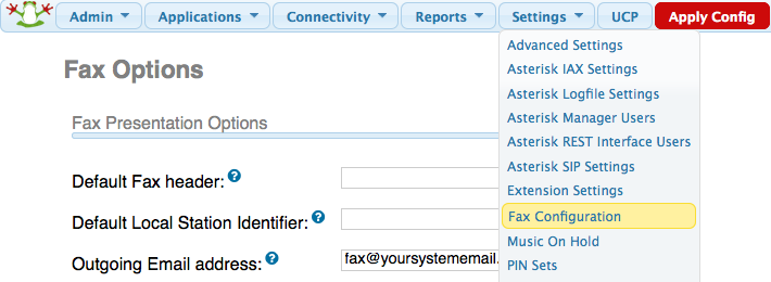 How to receive incoming faxes in the FreePBX Distro for free, without